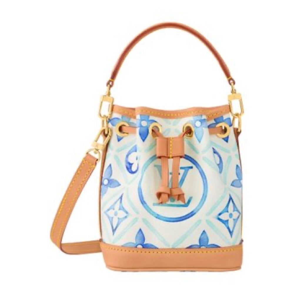 Louis Vuitton Nano Noé By the Pool Collection Monogram Tiles Turquoise Mini Bag - Picture 4 of 11